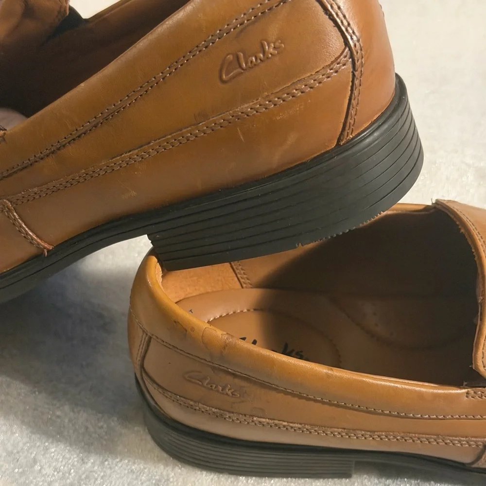 Clarks COLLECTION ULTIMATE COMFORT Men's Brown Leather Slip-Ons BROWN NWOT